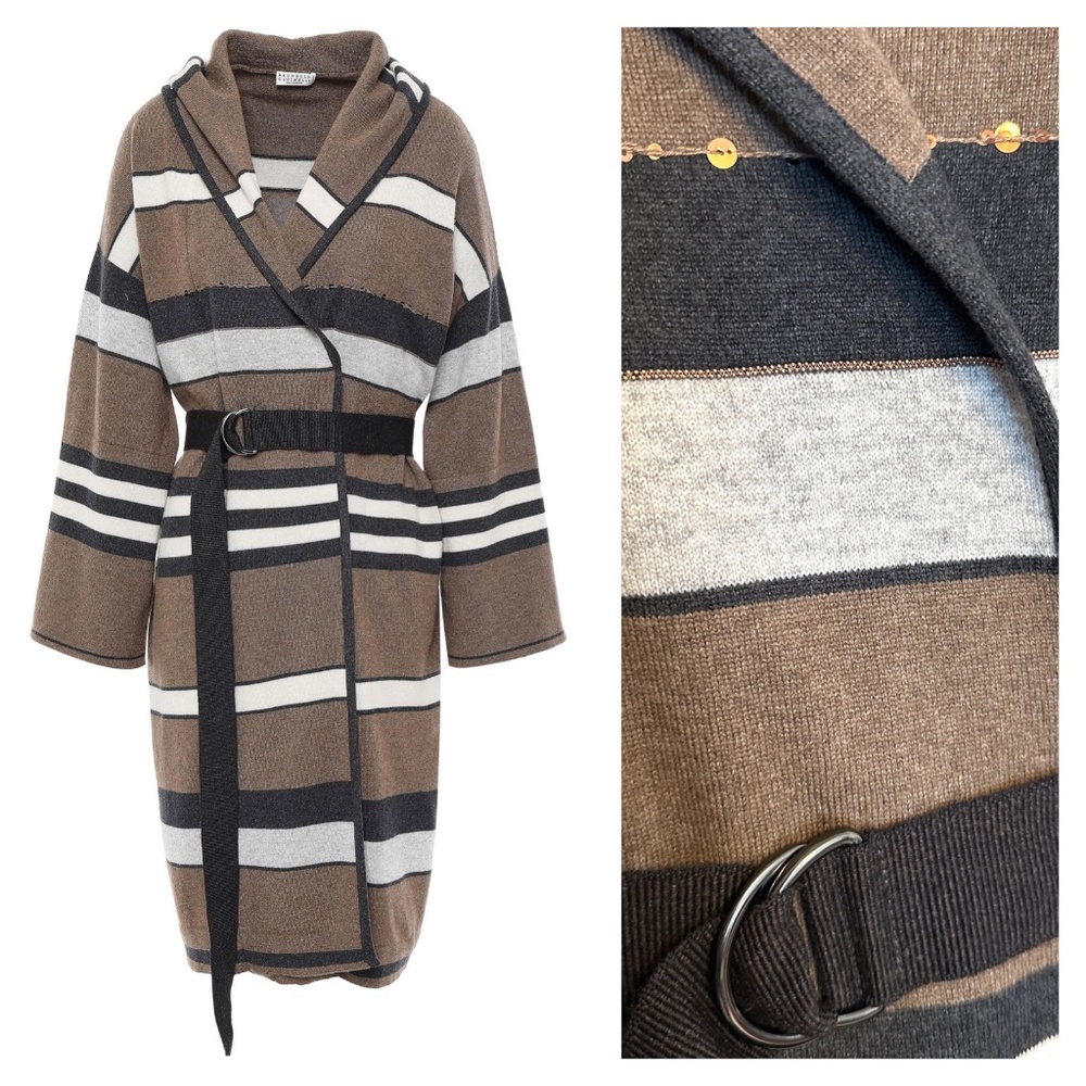 BRUNELLO CUCINELLI 100% cashmere long cardigan - Picture 2 of 16